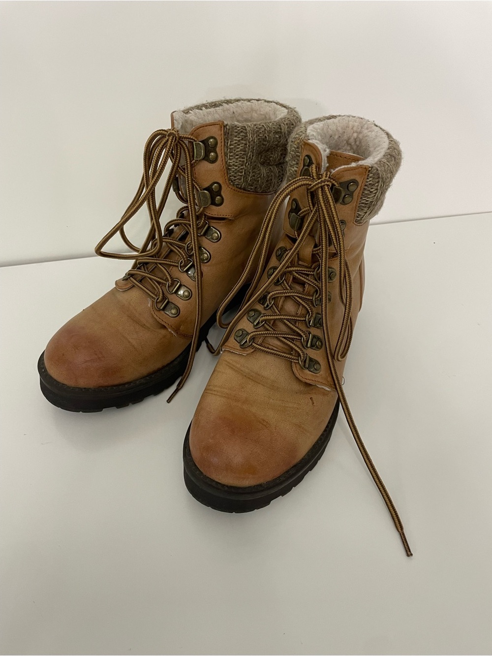 IA Maylynn Leather Boot Combat Lug Sole Womens 8.5 Moto Indie Sleaze Grunge